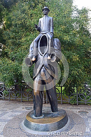 Kakfa Statue, Prague, Czech Republic Editorial Stock Photo